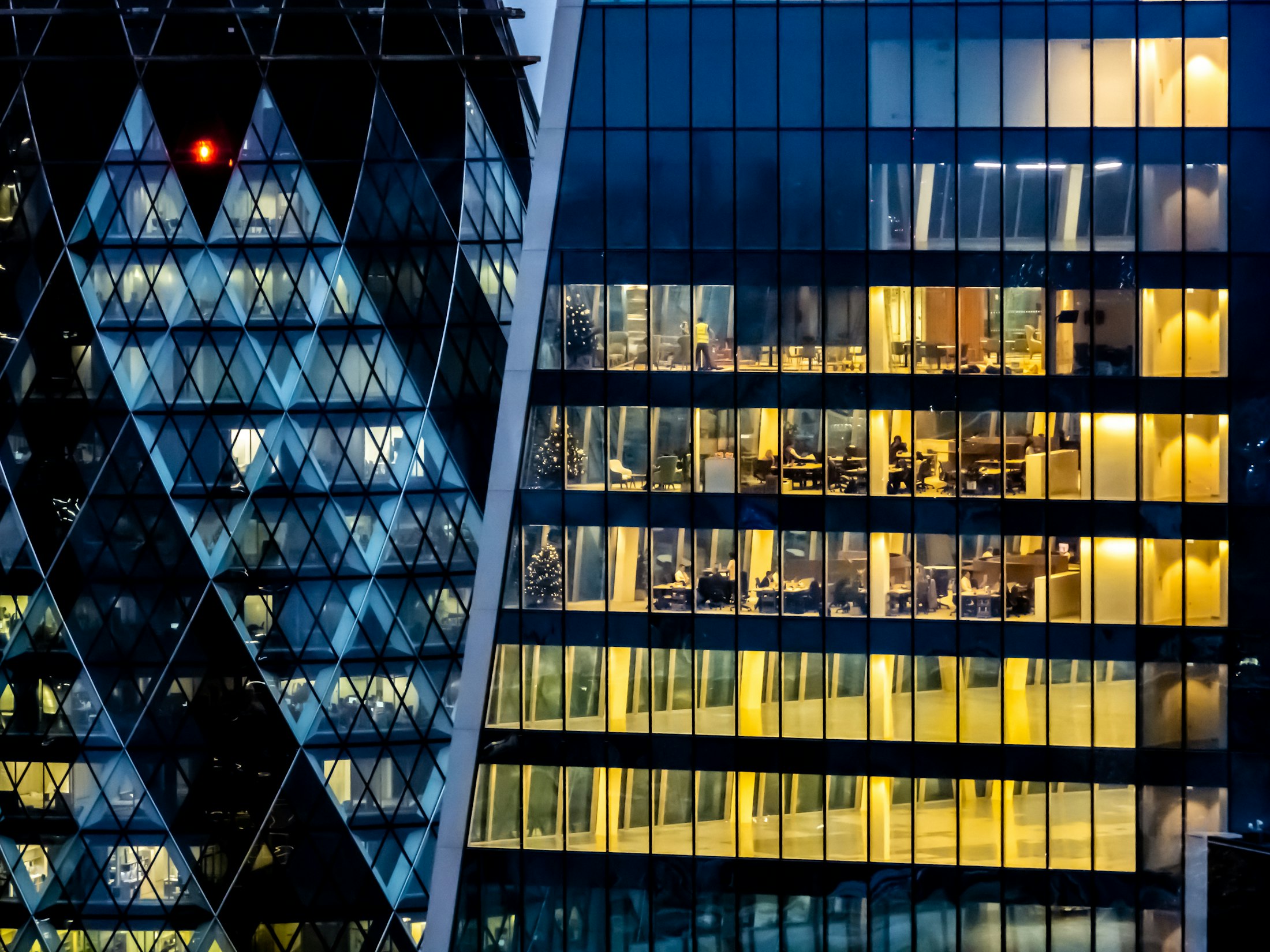 The City of London at dusk